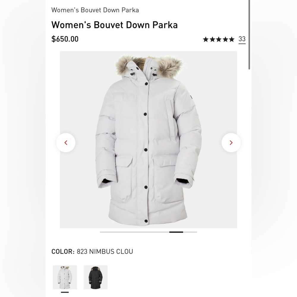 HELLY HANSEN Women’s Bouvet Down Parka. XS, New. 2022 Version. $650 retail.